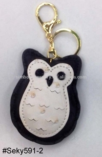 leather keychain/animal keychain/owl keychain/key chain/keyring/promotional gifts