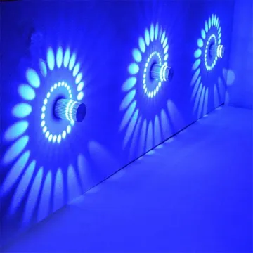 RGB Spiral Hole Wall Lamp: LED Wall Light for Remote Control Install Home Decor & Luminaire Lighting