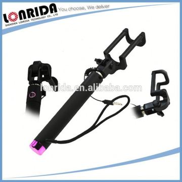 Nice Quality Light Weight Foldable Extendable Hand Held Phone Carema Wired Monopod