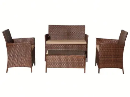 Factory Direct Waterproof Outdoor Sunbed Bellagio Rattan Garden Furniture