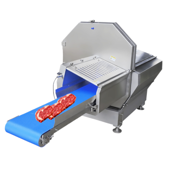 Commercial Electric Conveyor Belt Raw Meat Slicer for Frozen Meat - 300mm and 30mm Specifications