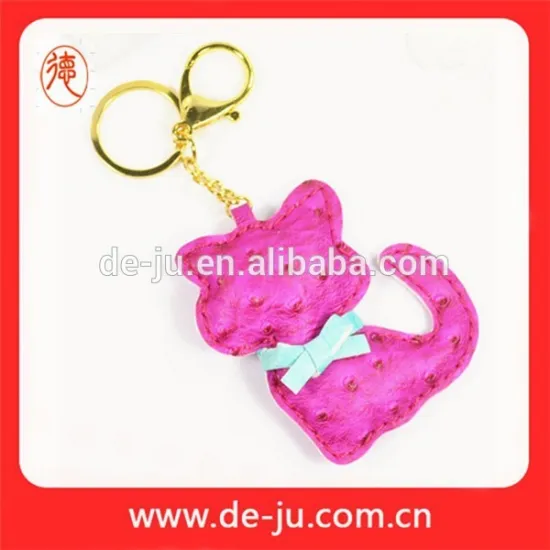 Golden Metal Ring Lovely Cat Sublimation Key Chain