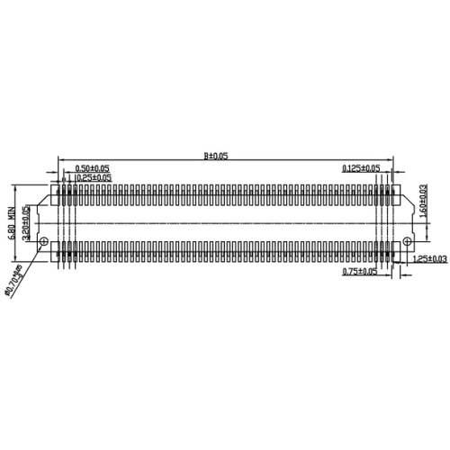 Conectores de placa a tablero H0.85-1.85 de una sola ranura