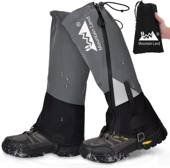 Waterproof Zipper Anti-Tear Hiking Gaiters for Men & Women - Breathable and Adjustable