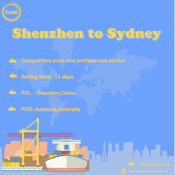 Servicio de carga marítima de Shenzhen a Sydney Australia