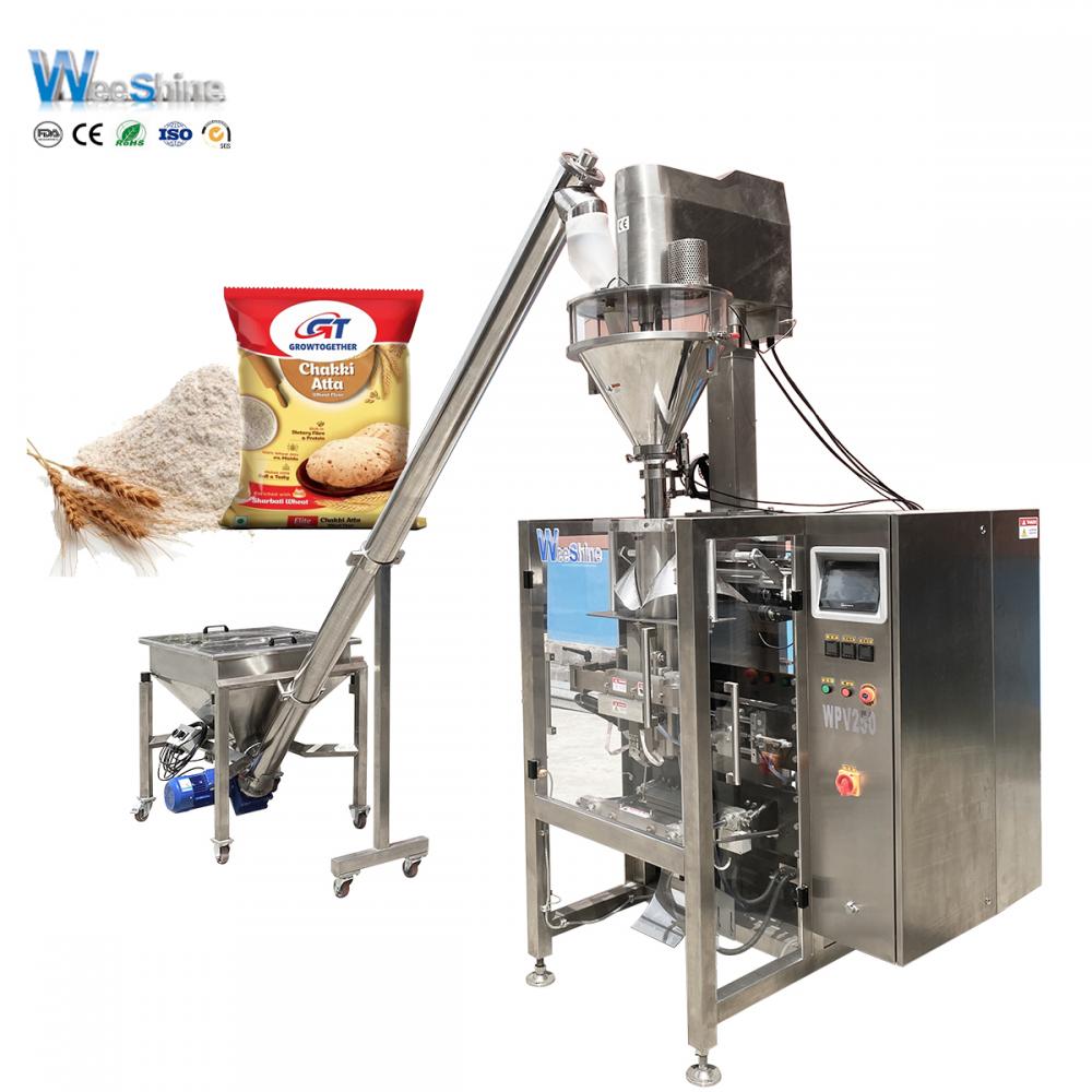 Alimentador de parafuso vertical automático OEM de farinha de frutas secas em pó de embalagem Máquina de embalagem