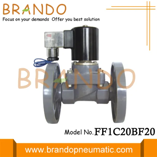 3/4'' Flanged Anti Corrosion Resistant CPVC Solenoid Valve 220V 110V 24V 12V