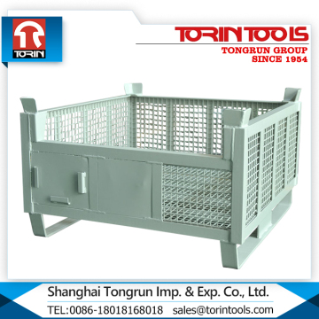 Foldable Stackable Mesh Box Wire Cage Metal Bin Storage Container