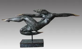 abstract modern bronze statue