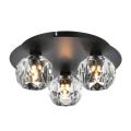 Crystal glass shade ceiling light LED light bulb