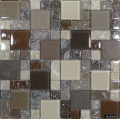 Beige Size Mixed Glass Mosaic Tile