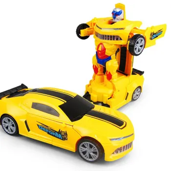 2-in-1 Toddler Birthday Gift: RC Car & Deformation Robot Toy for Boys