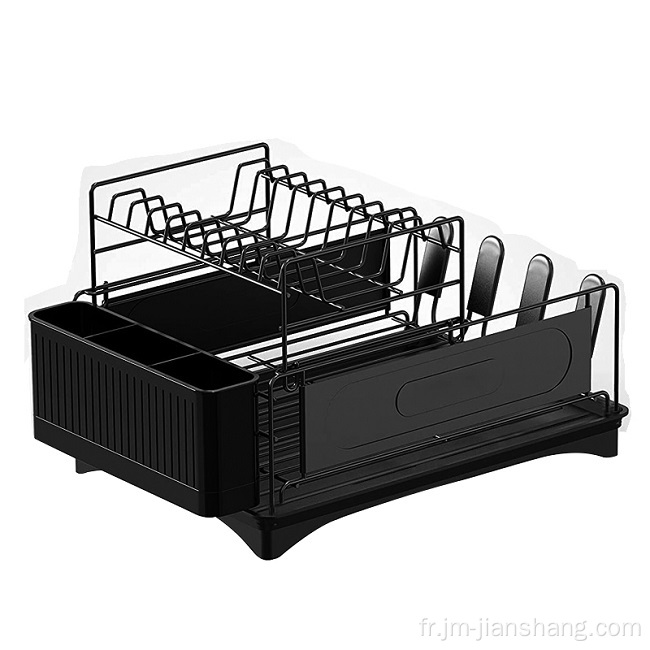 Rack de plats de cuisine compact à 2 niveaux