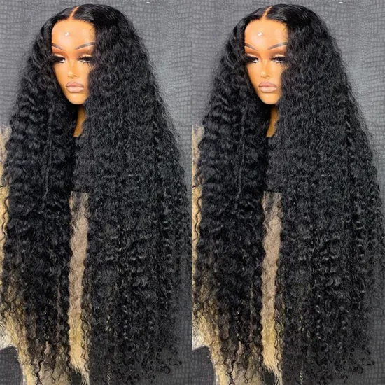 13x6 Swiss Lace Front Wig with Pre-Plucked Loose Deep Curly Hair