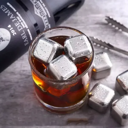 Stainless Steel Reusable Whiskey Stones Metal Ice Cubes