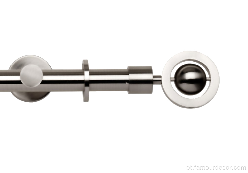 Circle Ball Finial Curtain Rod