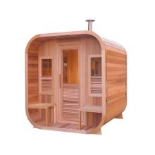 China New Design Hemlock Outdoor Square Barrel Sauna Factory