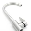 Modern Sanitary Ware Long Neck Flexible Nickel Brushed Brass Pull Out Kitchen Sink Faucet Mixer Tap