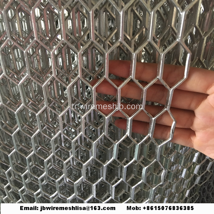 Galvanizli altıgen genişletilmiş metal kafes