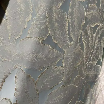 New fashion embroidery jacquard curtains high blackout