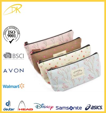 new fashion 2015 school pencil pouch, promotion canvas pencil bag