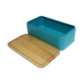 Stainless Steel Bread Box Bamboo Cutting Board