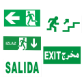 Signo de salida de aluminio de emergencia de seguridad