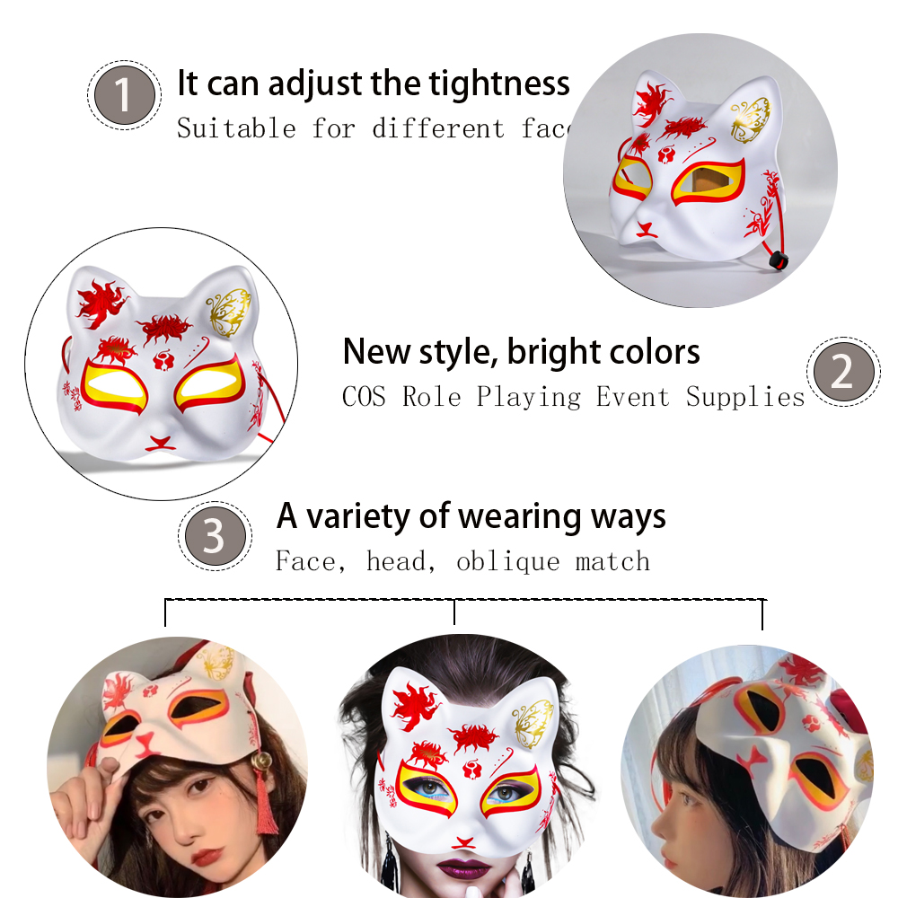 Painted Vintage Fox Mask