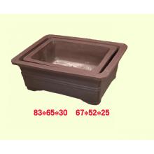Purple Clay Decorative Beautiful Square Bonsai Pots