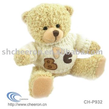 Plush bear with sweater,Soft bear for baby,soft baby bear toy