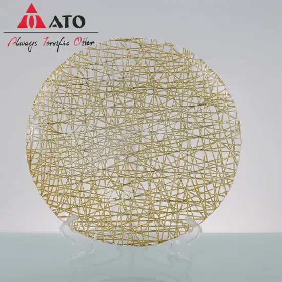 Nordic Style Light Glass Plate Dinnerware For Party