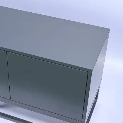 Modern Gray Storage TV Cabinet for Living Room