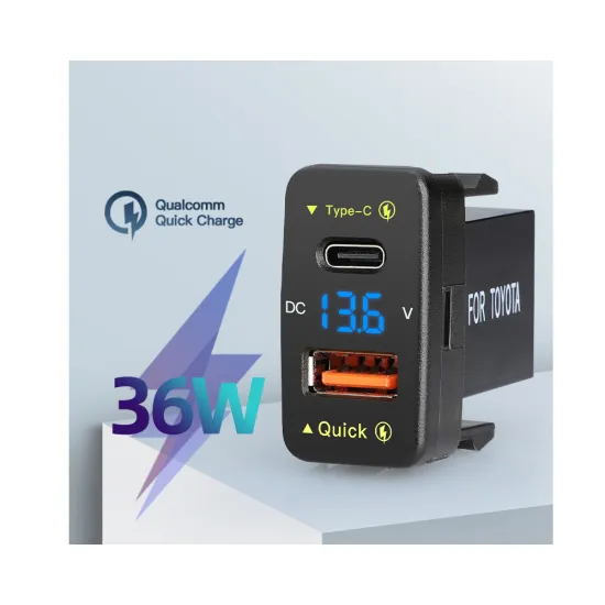 Factory OEM USB Car Charger With Voltmeter Car Charger 12V PD USB A C Charger Car