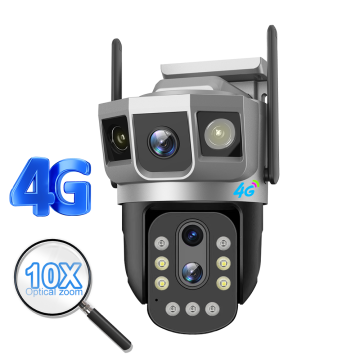 V380 8MP 10X Zoom 4G Security Camera with Night Vision and AI Auto Alarm