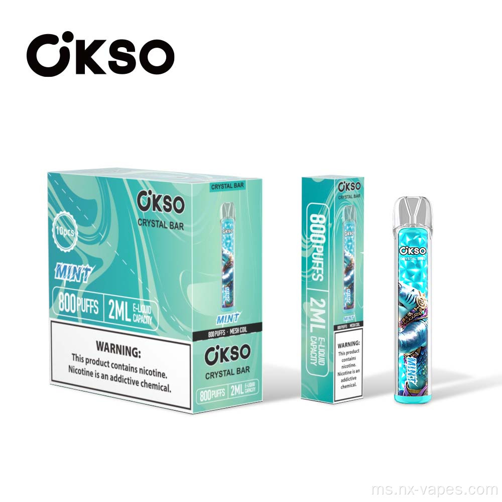 okso crystal bar 800 borong vape pakai buang