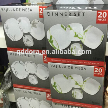 14 inch cheap square white ceramic plate