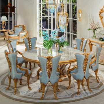 Chinese Style Antique Wooden Carving Dining Set for Loyal Dining Rooms