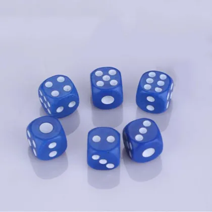 10PCS/Lot 6 Sided Portable Table Games Dice 14MM Multicolor Acrylic Round Corner Dice Board Game Dice Party Gambling Game Dice