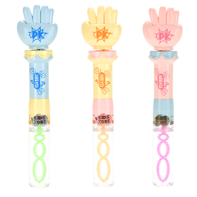 Classic rock paper scissors bubble stick toys