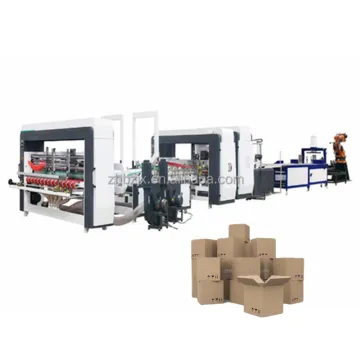 ZHENHUA-DZ Automatic Corrugated Paperboard Cold Gluer Folder Stitching Carton Box Making Machine