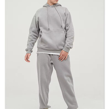 Fleeced Unisex Jogger Suit: Hooded Pullover Sweatshirt & Pants Set