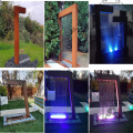 wood Style Corten Steel Water Fountain