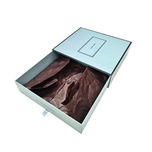 Customized printing slide drawer box ribbon tag