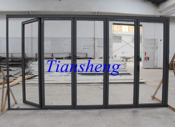Customzied 70 Series Double Glazing Aluminum Exterior Folding Doors