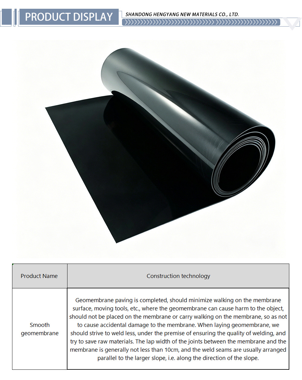 Smooth geomembrane23-X