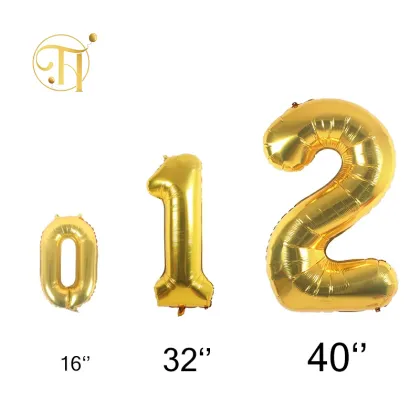 Aluminum Foil Number Balloons for Birthday Party Decorations