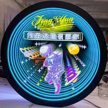Angkasawan 3D RGB Neon untuk Taman Luar