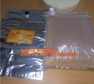 Excellent customer service plastic valve bib bag in box spout bag in box for wine, Aluminum foil wine bag, juice, water, oil bag