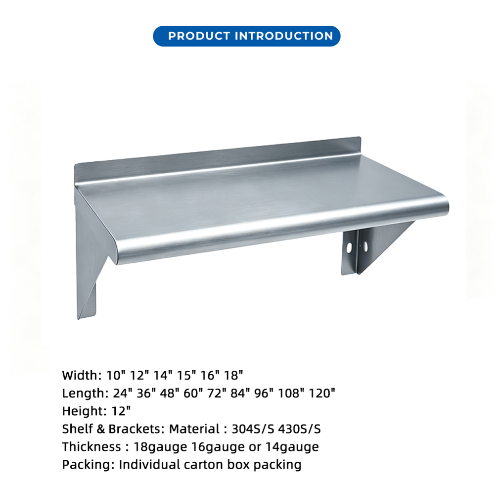 Stainless Steel Wall Mount Shelf X