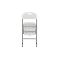 Opvouwbare stoel van kunststof, wit, 4 stuks